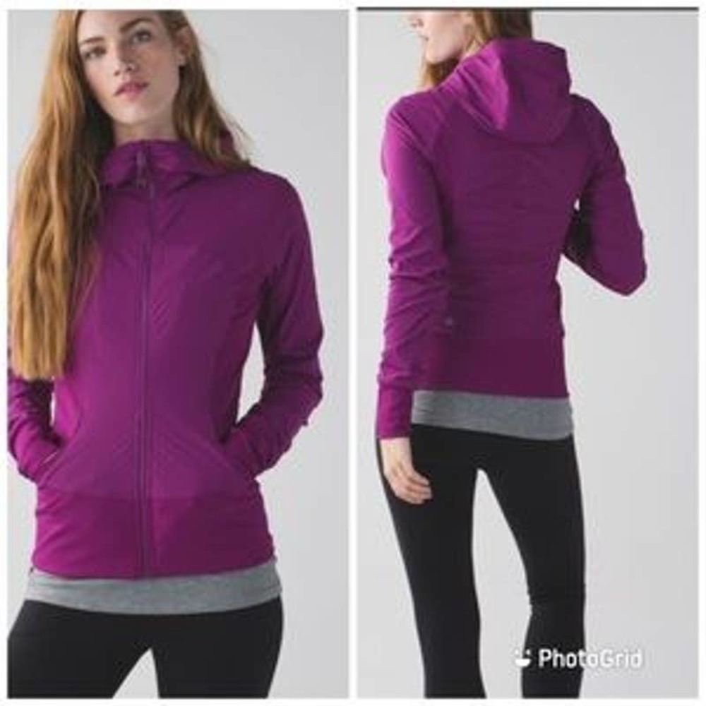 Lululemon In Flux Jacket Regal Plum Reversible Sz 4